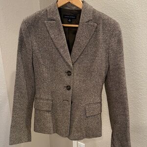 Banana Republic Women's Tweed Blazer - Brown made in Italy